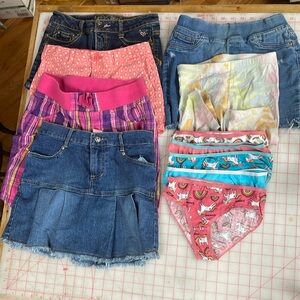 EUC girls size 10 shorts and panties